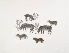 Untitled drawing by Papiaria Tukiki - Northern Expressions | Papiaria Tukiki - Drawing | | Canadian Indigenous & Inuit Art