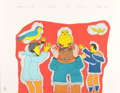 SHAMAN WITH OWL - Northern Expressions | Ulayu Pingwartok - Print | | Canadian Indigenous & Inuit Art