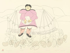 PUTTING UP THE TENT - Northern Expressions | Mayoreak Ashoona - Print | | Canadian Indigenous & Inuit Art