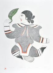 DANCER WITH LEAF - Northern Expressions | Pitaloosie Saila - Print | | Canadian Indigenous & Inuit Art