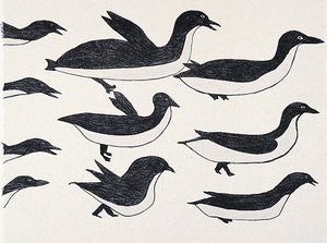 FLOCK OF BIRDS - Northern Expressions | Ohotaq Mikkigak - Print | | Canadian Indigenous & Inuit Art