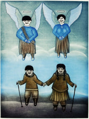 ANGELS BECKON - Northern Expressions | Kumwartok Ashoona - Print | | Canadian Indigenous & Inuit Art