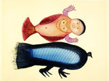 BLUE BIRD AND SEDNA - Northern Expressions | Sarni Pootoogook - Print | | Canadian Indigenous & Inuit Art
