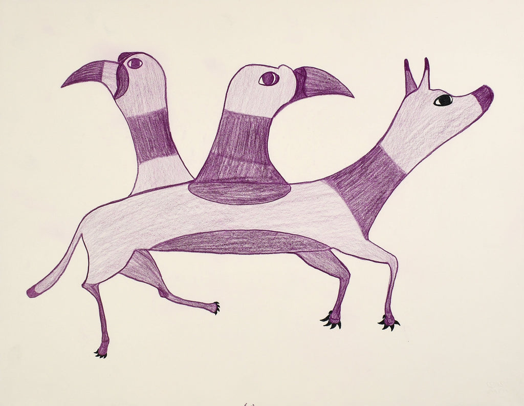 Untitled drawing by Pudlo Pudlat - Northern Expressions | Pudlo Pudlat - Drawing | | Canadian Indigenous & Inuit Art