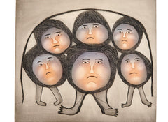 THE WALKING HEADS - Northern Expressions | Ohotaq Mikkigak - Print | | Canadian Indigenous & Inuit Art