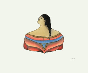 PROUD YOUNG WOMAN - Northern Expressions | Pitaloosie Saila - Print | | Canadian Indigenous & Inuit Art
