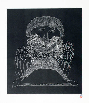 ALL-KNOWING SHAMAN - Northern Expressions | Ohotaq Mikkigak - Print | | Canadian Indigenous & Inuit Art