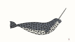 Happy Narwhal - Northern Expressions | PAUOJOUNGIE SAGGIAK - Print | | Canadian Indigenous & Inuit Art