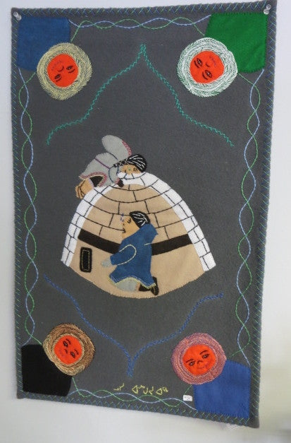 Handmade Inuit Wall Hanging - Northern Expressions | Lucy Angoyuaq - Gift | | Canadian Indigenous & Inuit Art