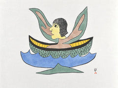 ALONE ON THE OCEAN - Northern Expressions | Soroseelutu Ashoona - Print | | Canadian Indigenous & Inuit Art
