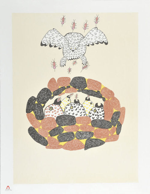 MOSQUITOES - Northern Expressions | Pitseolak Ashoona - Print | | Canadian Indigenous & Inuit Art