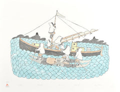 PARNAKTUT (LOADING THE BOAT) - Northern Expressions | Mary Pudlat - Print | | Canadian Indigenous & Inuit Art