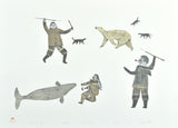 A BEAR IN CAMP - Northern Expressions | Tikitu Qinnuayuak - Print | | Canadian Indigenous & Inuit Art