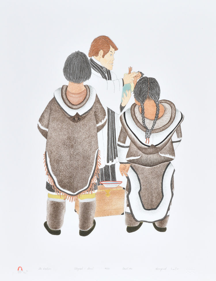 THE BAPTISM - Northern Expressions | Kananginak Pootoogook - Print | | Canadian Indigenous & Inuit Art