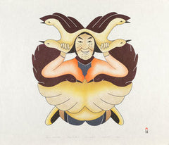 SHAMAN SURROUNDED - Northern Expressions | Mary Pudlat - Print | | Canadian Indigenous & Inuit Art