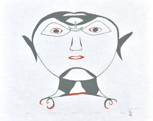 ULLULIQ (HEAD WITH ULU) - Northern Expressions | Ohotaq Mikkigak - Print | | Canadian Indigenous & Inuit Art