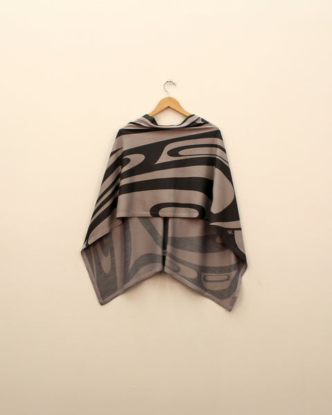 Raven Eagle Spirit Wrap - Northern Expressions | Chloë Angus Design - Fashion | | Canadian Indigenous & Inuit Art