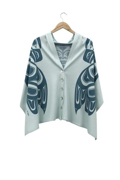Eagle Moon Spirit Wrap - Northern Expressions | Chloë Angus Design - Fashion | Lichen / Regular | Canadian Indigenous & Inuit Art
