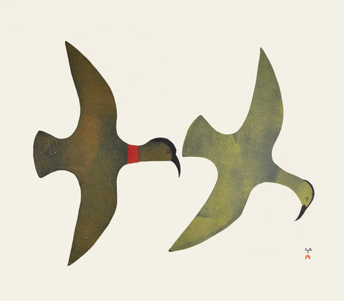BIRDS IN SILHOUETTE - Northern Expressions | Kingmeata Etidlooie - Print | | Canadian Indigenous & Inuit Art