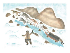 Uphill Journey - Northern Expressions | Elisapee Ishulutaq - Print | | Canadian Indigenous & Inuit Art