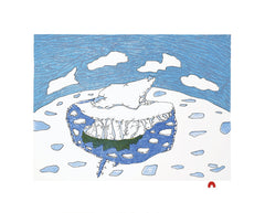 Solitary Iceberg - Northern Expressions | Ooloosie Saila - Print | | Canadian Indigenous & Inuit Art