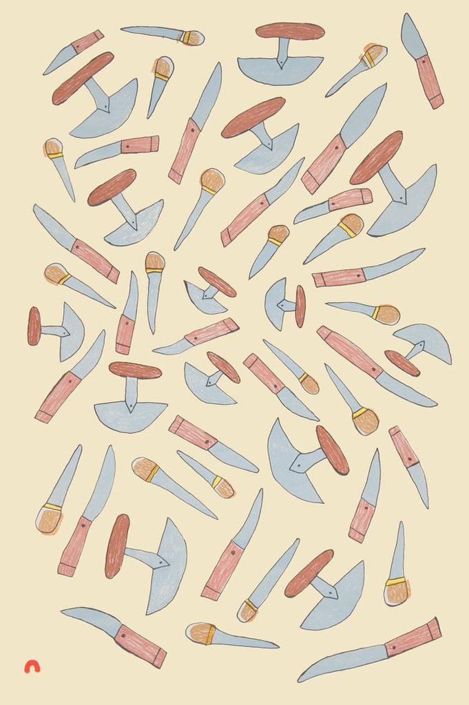 Knives - Northern Expressions | Malaija Pootoogook - Print | | Canadian Indigenous & Inuit Art