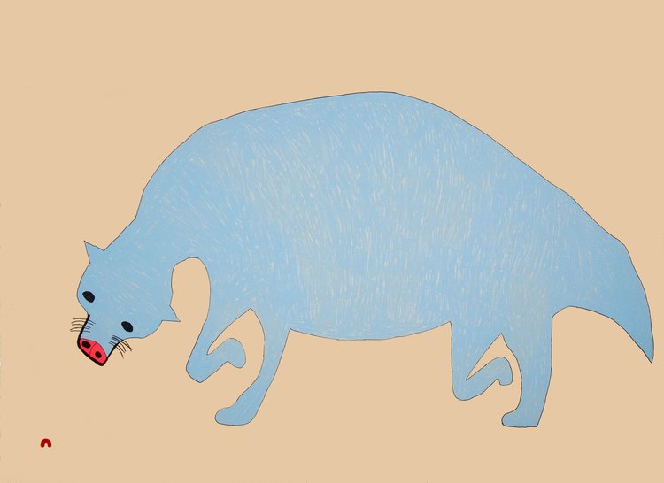Blue Beast - Northern Expressions | Saimaiyu Akesuk - Print | | Canadian Indigenous & Inuit Art