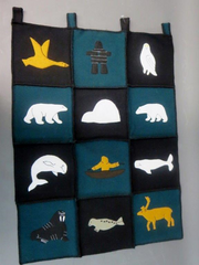 Inuit Animals Wall Hanging - Northern Expressions | A. Ubluriak - Gift | | Canadian Indigenous & Inuit Art
